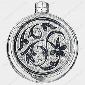 Круглая фляга серебряная (ID 11268)
