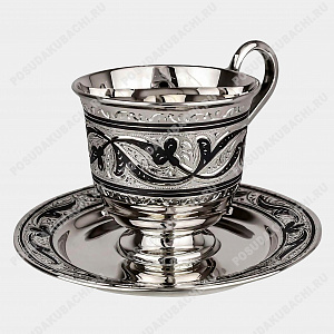 Кофейная пара из серебра 110 мл (ID 14874)
