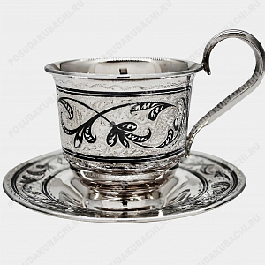 Чайная пара серебряная (ID 11064)