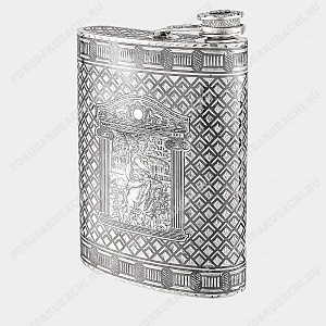 Фляга из серебра 875 пробы, 280 мл (ID 19295)