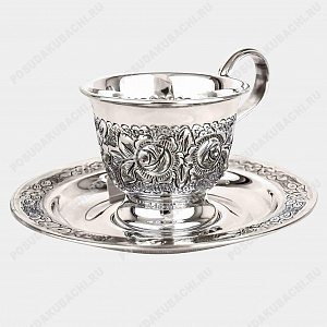 Кофейная пара серебряная 70мл (ID 16949)