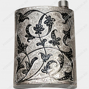 Кубачинская фляга из серебра с чернью (ID 11217)