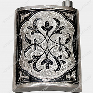 Серебряная фляга с чернью (ID 11215)