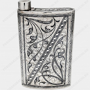 Фляга серебряная Кубачи 200мл (ID 10743)