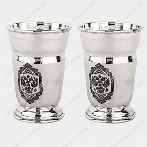 Набор из 2 серебряных стопок 50 мл (ID 16776)