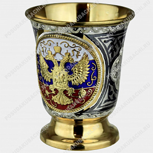 Позолоченная стопка "Россия" 50 мл (ID 12558)