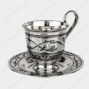 Кофейная пара из серебра 115 мл (ID 13513)