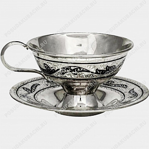 Чайная пара серебряная 875 пробы (ID 10864)